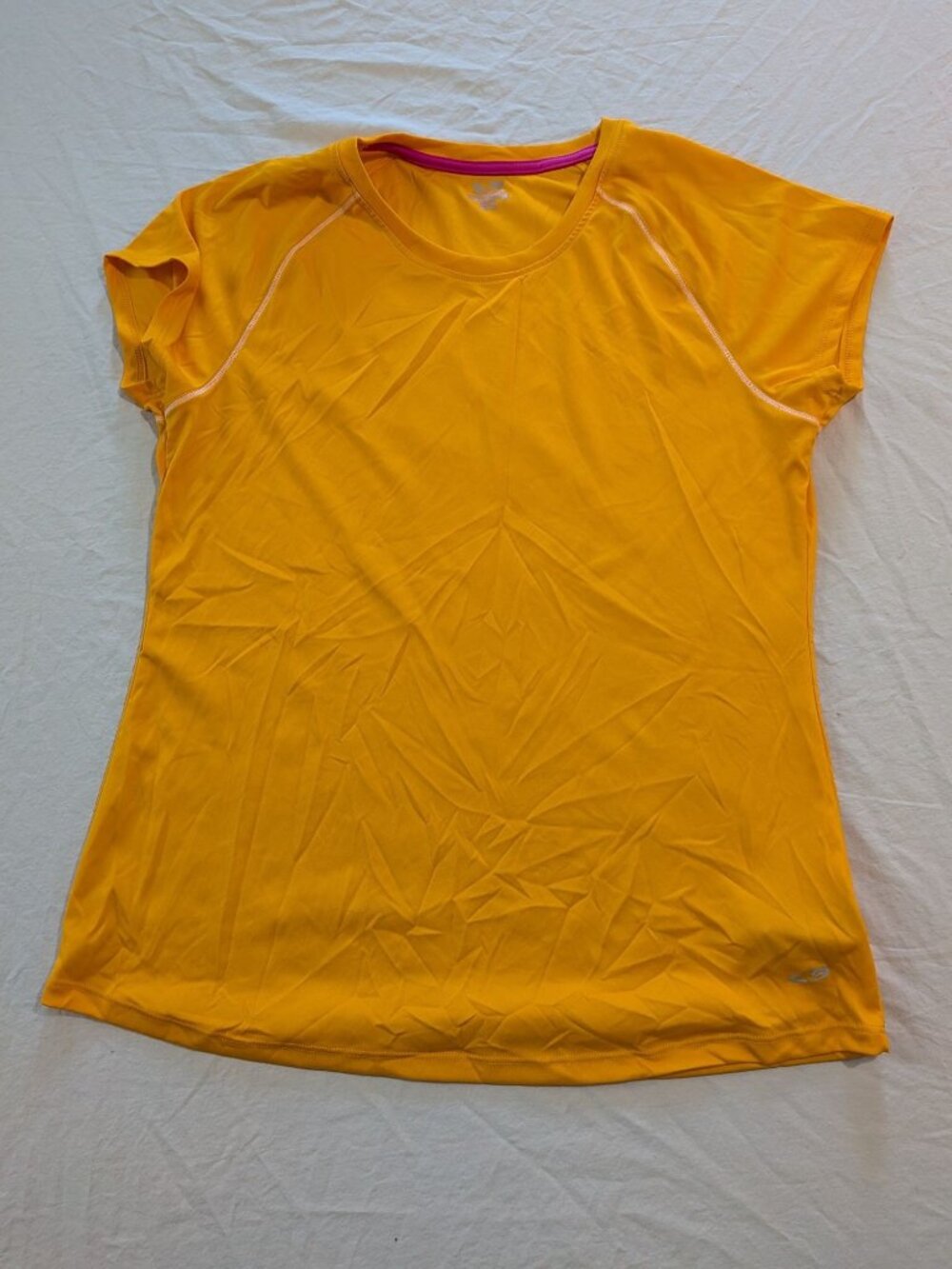 C9 By Champion Womens Yellow Semi-Fitted Athletic T-Shirt XXL Polyester